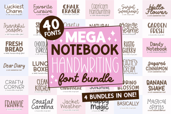 Download Mega Notebook Handwriting Bundle - Handwriting Collection