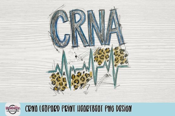 Download CRNA Leopard Print Heartbeat PNG Design - Heart Collection