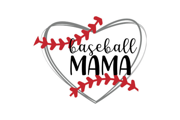 Download Baseball Mama Heart Frame Design - Heart Collection