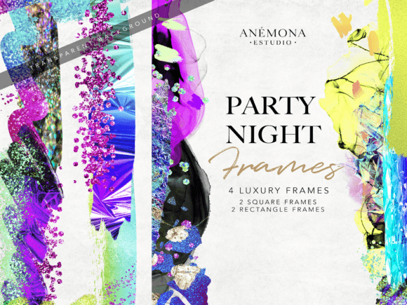 Download Neon Party Borders Clipart - Border Collection