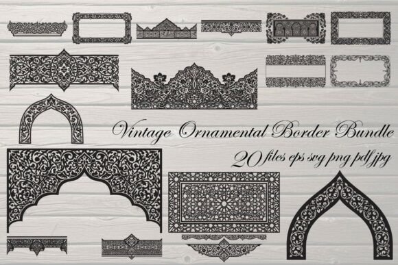 Download Vintage Ornamental Border &amp; Islamic - Border Collection