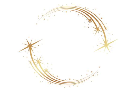 Download Glowing Stars Round Border. Sparkle Fram - Border Collection