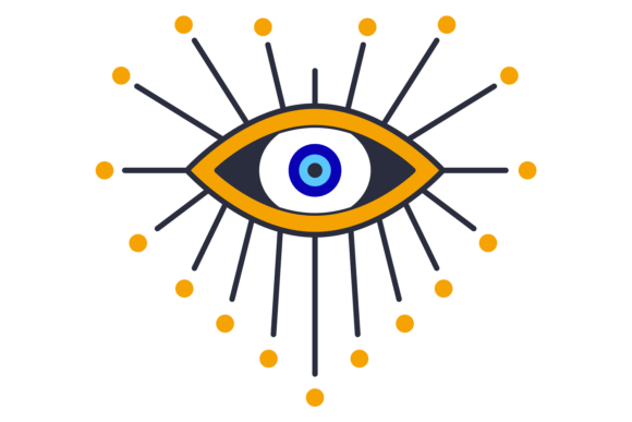 Download Occult Eye in Heart Shape. Magic Mystery - Heart Collection