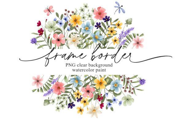 Download Flowers Frame Border Banner, Digital PNG - Border Collection